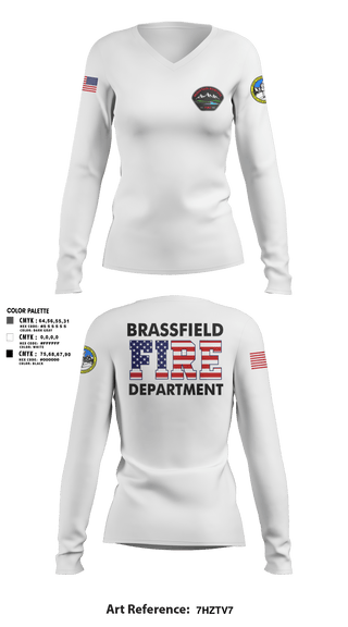 Womens Long Sleeve Vneck Shirt, Marine corps mountain warfare training center fire and emergency services, Fire Department, Teamtime, Team time, sublimation, custom sports apparel, team uniforms, spirit wear, spiritwear, sports uniforms, custom shirts, team store, custom team store, fundraiser sports, apparel fundraiser