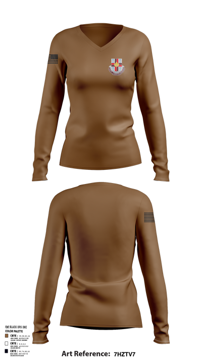 439th MMB 38467463 Women's Long Sleeve V-neck Shirt - 103