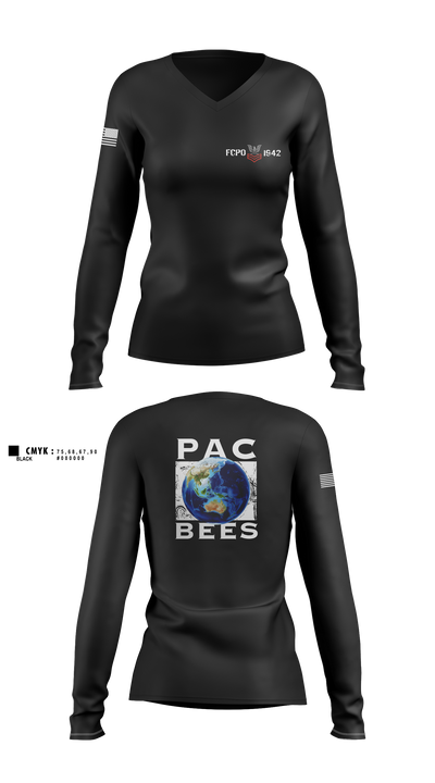 NMCB 4 38058796 Women's Long Sleeve V-neck Shirt - 4