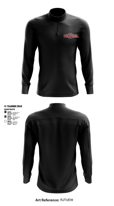 Milford Eagles Pop Warner Football and Cheer 85500081 Quarter Zip Jacket - 2 (2)
