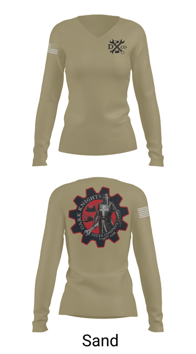 D Co. 2-158th AHB 37941019 Women's Long Sleeve V-neck Shirt - 97