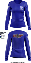 HHC 35th Division Sustainment Brigade 46313686 Women's Long Sleeve V-neck Shirt - 2