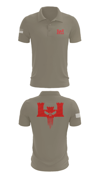 A co 578th BEB 4198260 Short Sleeve Performance Polo - 64