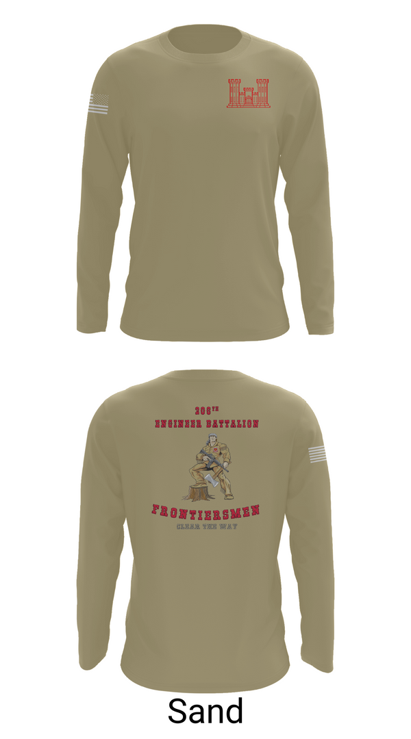 Long Sleeve Performance Shirt, 206th EN BN, , Teamtime, Team time, sublimation, custom sports apparel, team uniforms, spirit wear, spiritwear, sports uniforms, custom shirts, team store, custom team store, fundraiser sports, apparel fundraiser
