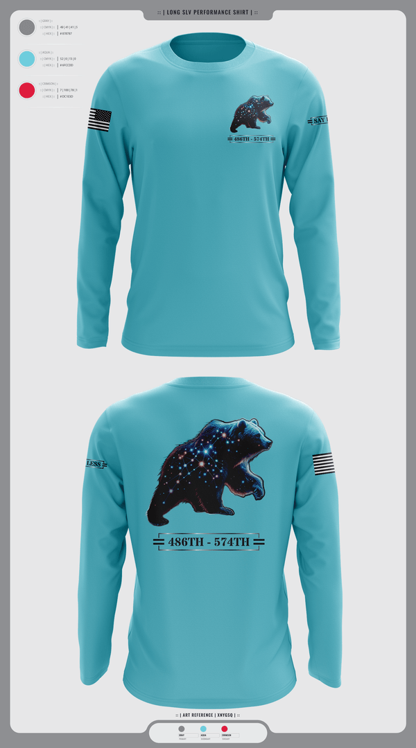 Long Sleeve Performance Shirt, 486th/574th, , Teamtime, Team time, sublimation, custom sports apparel, team uniforms, spirit wear, spiritwear, sports uniforms, custom shirts, team store, custom team store, fundraiser sports, apparel fundraiser