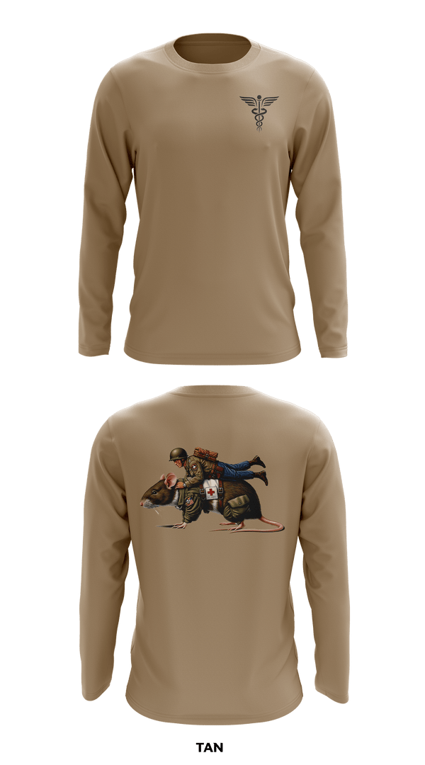 Long Sleeve Performance Shirt, Ratpack 1-319th AFAR 82nd ABN, , Teamtime, Team time, sublimation, custom sports apparel, team uniforms, spirit wear, spiritwear, sports uniforms, custom shirts, team store, custom team store, fundraiser sports, apparel fundraiser