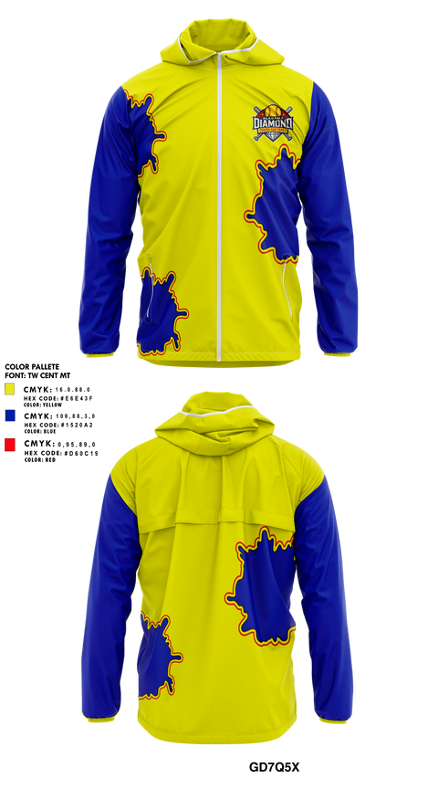 Windbreaker, Alabama Diamond Youth Softball, Softball, Teamtime, Team time, sublimation, custom sports apparel, team uniforms, spirit wear, spiritwear, sports uniforms, custom shirts, team store, custom team store, fundraiser sports, apparel fundraiser