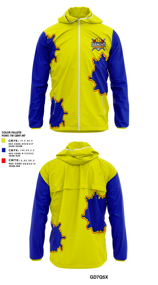 Windbreaker, Alabama Diamond Youth Softball, Softball, Teamtime, Team time, sublimation, custom sports apparel, team uniforms, spirit wear, spiritwear, sports uniforms, custom shirts, team store, custom team store, fundraiser sports, apparel fundraiser