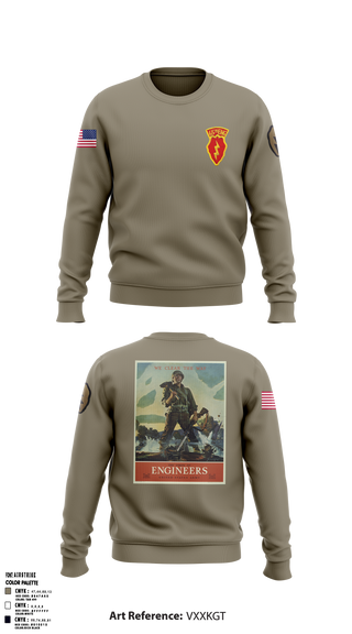 Crew Neck Sweatshirt, 77th CEC-I, , Teamtime, Team time, sublimation, custom sports apparel, team uniforms, spirit wear, spiritwear, sports uniforms, custom shirts, team store, custom team store, fundraiser sports, apparel fundraiser