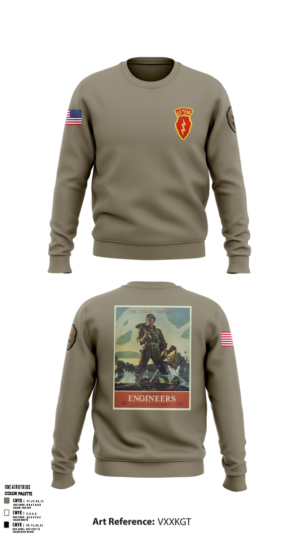 Crew Neck Sweatshirt, 77th CEC-I, , Teamtime, Team time, sublimation, custom sports apparel, team uniforms, spirit wear, spiritwear, sports uniforms, custom shirts, team store, custom team store, fundraiser sports, apparel fundraiser
