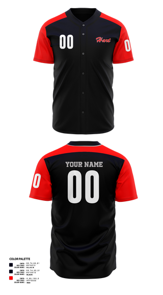 Full Button Baseball Jersey, William S Hart Baseball and Softball, Baseball, Teamtime, Team time, sublimation, custom sports apparel, team uniforms, spirit wear, spiritwear, sports uniforms, custom shirts, team store, custom team store, fundraiser sports, apparel fundraiser