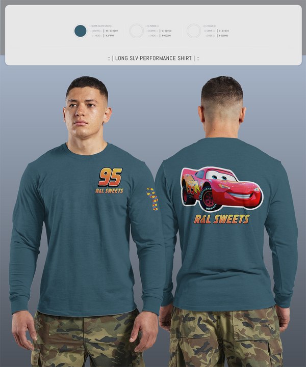 Long Sleeve Performance Shirt, R&L Sweets, Track & Field, Teamtime, Team time, sublimation, custom sports apparel, team uniforms, spirit wear, spiritwear, sports uniforms, custom shirts, team store, custom team store, fundraiser sports, apparel fundraiser