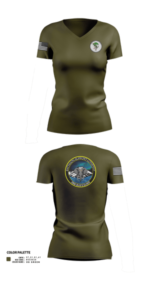 Womens Short Sleeve Vneck Shirt, , Army, Teamtime, Team time, sublimation, custom sports apparel, team uniforms, spirit wear, spiritwear, sports uniforms, custom shirts, team store, custom team store, fundraiser sports, apparel fundraiser