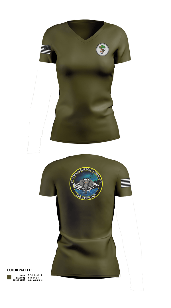 Womens Short Sleeve Vneck Shirt, , Army, Teamtime, Team time, sublimation, custom sports apparel, team uniforms, spirit wear, spiritwear, sports uniforms, custom shirts, team store, custom team store, fundraiser sports, apparel fundraiser
