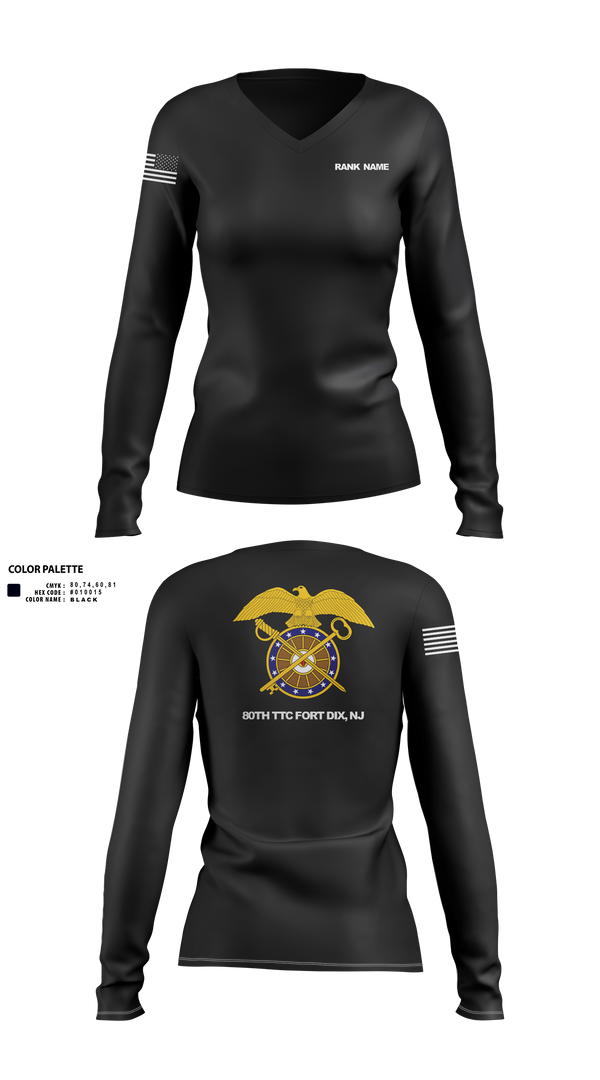 Womens Long Sleeve Vneck Shirt, 80th TTC, , Teamtime, Team time, sublimation, custom sports apparel, team uniforms, spirit wear, spiritwear, sports uniforms, custom shirts, team store, custom team store, fundraiser sports, apparel fundraiser