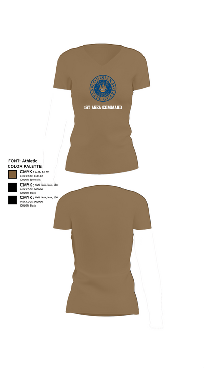 1st Area Command 9228914 Women's Short Sleeve V-neck Shirt - 4