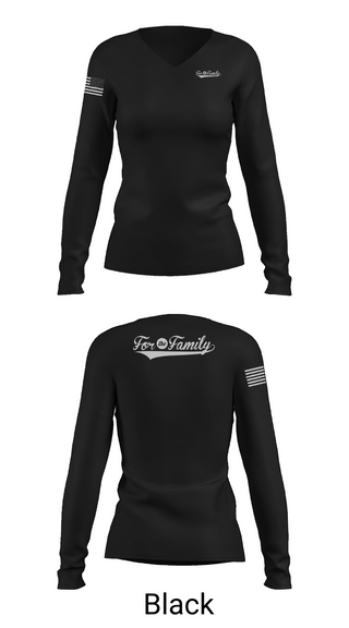Womens Long Sleeve Vneck Shirt, For The Family, , Teamtime, Team time, sublimation, custom sports apparel, team uniforms, spirit wear, spiritwear, sports uniforms, custom shirts, team store, custom team store, fundraiser sports, apparel fundraiser