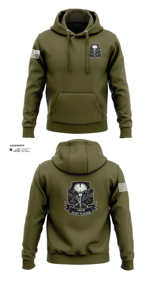 Hoodie, 1-153 IN Scout Platoon, National Guard, Teamtime, Team time, sublimation, custom sports apparel, team uniforms, spirit wear, spiritwear, sports uniforms, custom shirts, team store, custom team store, fundraiser sports, apparel fundraiser