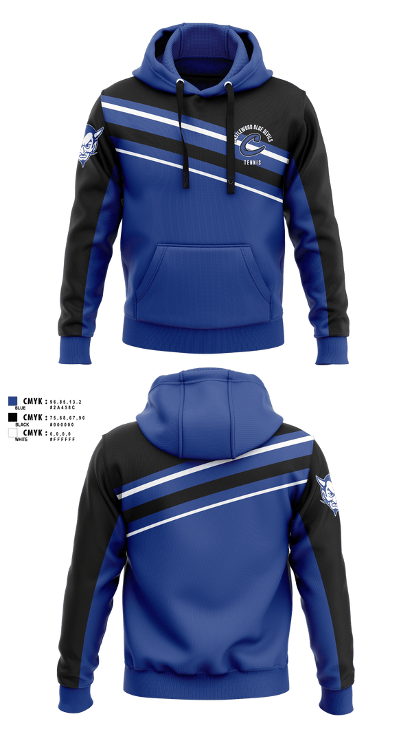 Hoodie, Castlewood Blue Devils, Tennis, Teamtime, Team time, sublimation, custom sports apparel, team uniforms, spirit wear, spiritwear, sports uniforms, custom shirts, team store, custom team store, fundraiser sports, apparel fundraiser