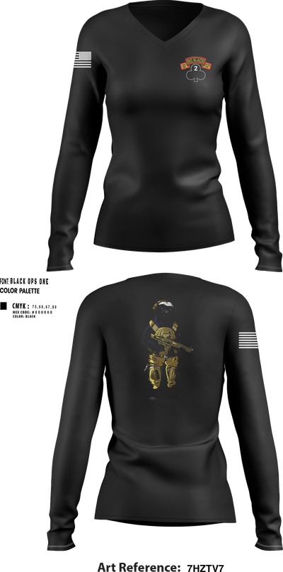 2-327 22992015 Women's Long Sleeve V-neck Shirt - 27