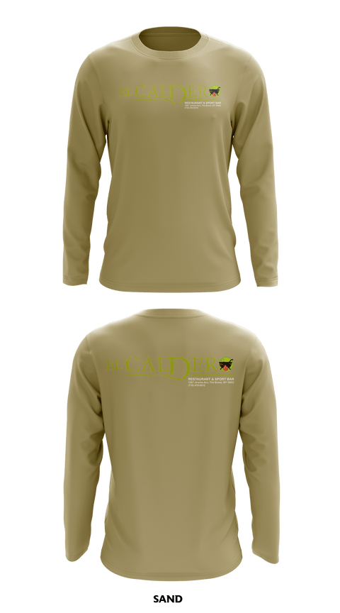 Long Sleeve Performance Shirt, El Caldero Restaurant Sport Bar, , Teamtime, Team time, sublimation, custom sports apparel, team uniforms, spirit wear, spiritwear, sports uniforms, custom shirts, team store, custom team store, fundraiser sports, apparel fundraiser