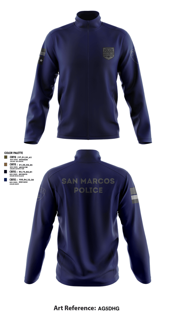 Fleece Jacket, San Marcos Police Drone Unit, Police, Teamtime, Team time, sublimation, custom sports apparel, team uniforms, spirit wear, spiritwear, sports uniforms, custom shirts, team store, custom team store, fundraiser sports, apparel fundraiser