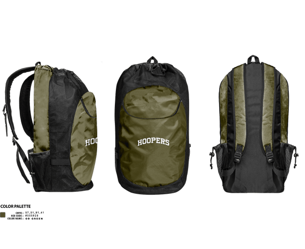 Gear Bag, Hoopers, Men's Basketball, Teamtime, Team time, sublimation, custom sports apparel, team uniforms, spirit wear, spiritwear, sports uniforms, custom shirts, team store, custom team store, fundraiser sports, apparel fundraiser