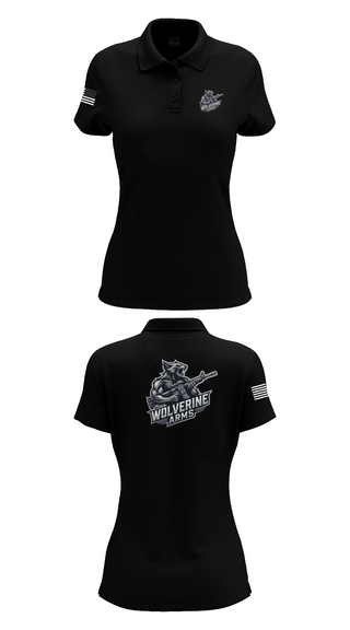 Womens Short Sleeve Performance Polo, Wolverine Arms, , Teamtime, Team time, sublimation, custom sports apparel, team uniforms, spirit wear, spiritwear, sports uniforms, custom shirts, team store, custom team store, fundraiser sports, apparel fundraiser
