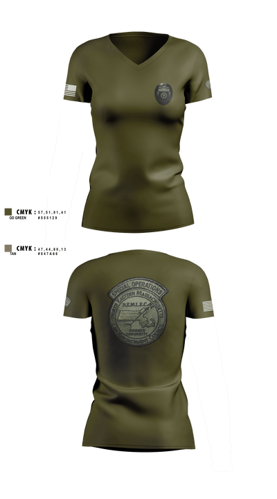 NEMLEC SWAT 38591505 Women's Short Sleeve V-neck Shirt - 2
