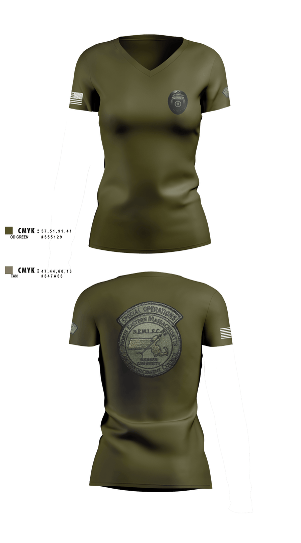 Womens Short Sleeve Vneck Shirt, NEMLEC SWAT, , Teamtime, Team time, sublimation, custom sports apparel, team uniforms, spirit wear, spiritwear, sports uniforms, custom shirts, team store, custom team store, fundraiser sports, apparel fundraiser