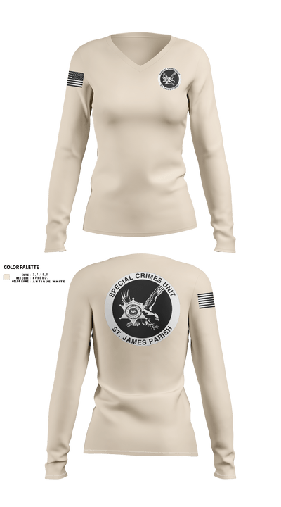 Special Investigations Unit 45981808 Women's Long Sleeve V-neck Shirt - 1