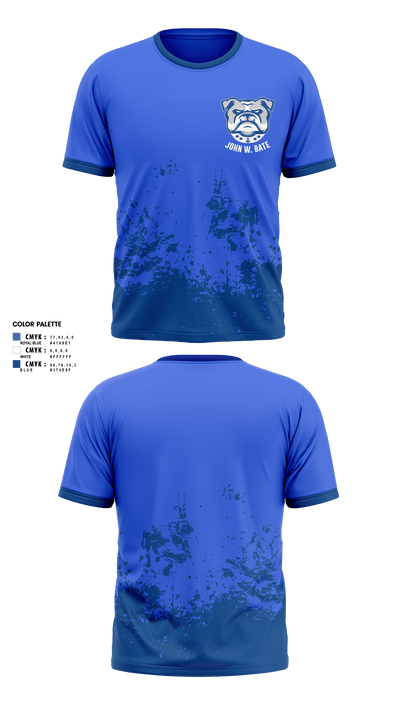 Bate Middle School (John W. Bate) Baseball 45359159 Short Sleeve Performance Shirt - 1