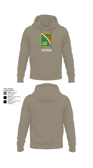 Hoodie, 1st Battalion 69th Infantry Regiment, Army, Teamtime, Team time, sublimation, custom sports apparel, team uniforms, spirit wear, spiritwear, sports uniforms, custom shirts, team store, custom team store, fundraiser sports, apparel fundraiser