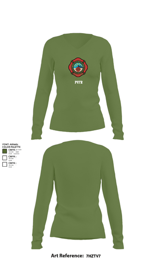 Womens Long Sleeve Vneck Shirt, PVFR, , Teamtime, Team time, sublimation, custom sports apparel, team uniforms, spirit wear, spiritwear, sports uniforms, custom shirts, team store, custom team store, fundraiser sports, apparel fundraiser