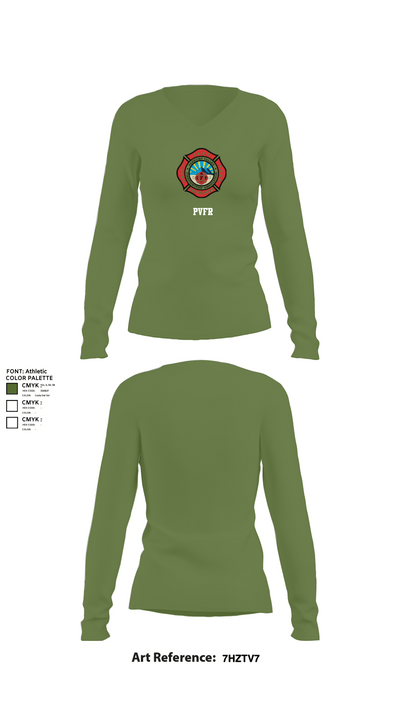 PVFR 80552354 Women's Long Sleeve V-neck Shirt - 42