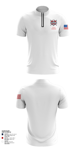 Short Sleeve Quarter Zip Jacket, Alabama Diamond Youth Softball, Softball, Teamtime, Team time, sublimation, custom sports apparel, team uniforms, spirit wear, spiritwear, sports uniforms, custom shirts, team store, custom team store, fundraiser sports, apparel fundraiser