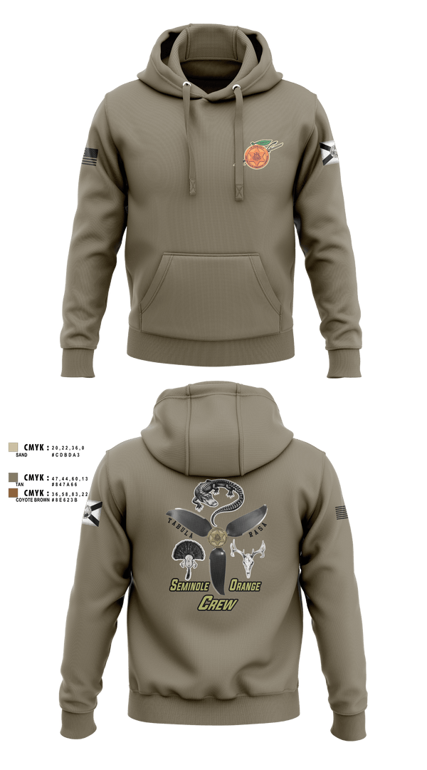 Hoodie, Seminole / Orange Crew, , Teamtime, Team time, sublimation, custom sports apparel, team uniforms, spirit wear, spiritwear, sports uniforms, custom shirts, team store, custom team store, fundraiser sports, apparel fundraiser