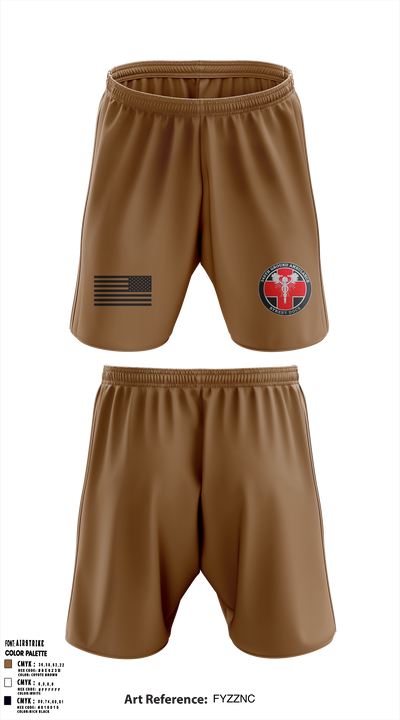 345th Medical Company Ground Ambulance 11414696 Athletic Shorts With Pockets - 1