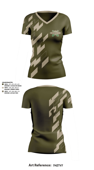 Enchanted Landscaping Women's Short Sleeve V-neck Shirt - 2