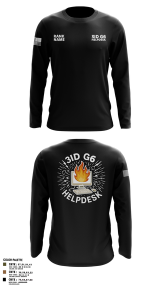 Long Sleeve Performance Shirt, 3ID G6 Helpdesk, , Teamtime, Team time, sublimation, custom sports apparel, team uniforms, spirit wear, spiritwear, sports uniforms, custom shirts, team store, custom team store, fundraiser sports, apparel fundraiser