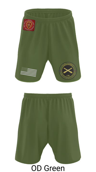 25th infantry division C-Btry 1/8 FA 8241745 Athletic Shorts With Pockets - 49