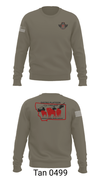 Crew Neck Sweatshirt, E co. 1-189th, , Teamtime, Team time, sublimation, custom sports apparel, team uniforms, spirit wear, spiritwear, sports uniforms, custom shirts, team store, custom team store, fundraiser sports, apparel fundraiser