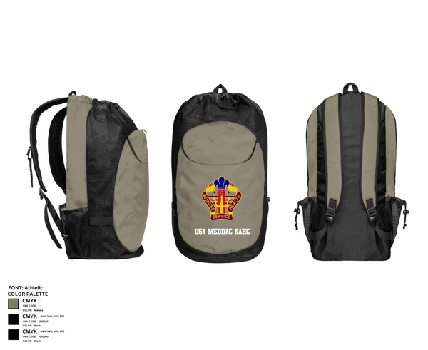 Gear Bag, USA MEDDAC KAHC, Army, Teamtime, Team time, sublimation, custom sports apparel, team uniforms, spirit wear, spiritwear, sports uniforms, custom shirts, team store, custom team store, fundraiser sports, apparel fundraiser