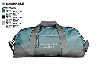 Duffle Bag, Guajome Park Academy, Frogs, Spirit Store, Teamtime, Team time, sublimation, custom sports apparel, team uniforms, spirit wear, spiritwear, sports uniforms, custom shirts, team store, custom team store, fundraiser sports, apparel fundraiser