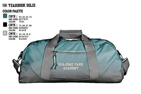 Duffle Bag, Guajome Park Academy, Frogs, Spirit Store, Teamtime, Team time, sublimation, custom sports apparel, team uniforms, spirit wear, spiritwear, sports uniforms, custom shirts, team store, custom team store, fundraiser sports, apparel fundraiser