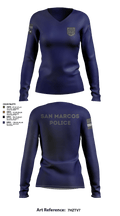 San Marcos Police Drone Unit 43960495 Women's Long Sleeve V-neck Shirt - 15