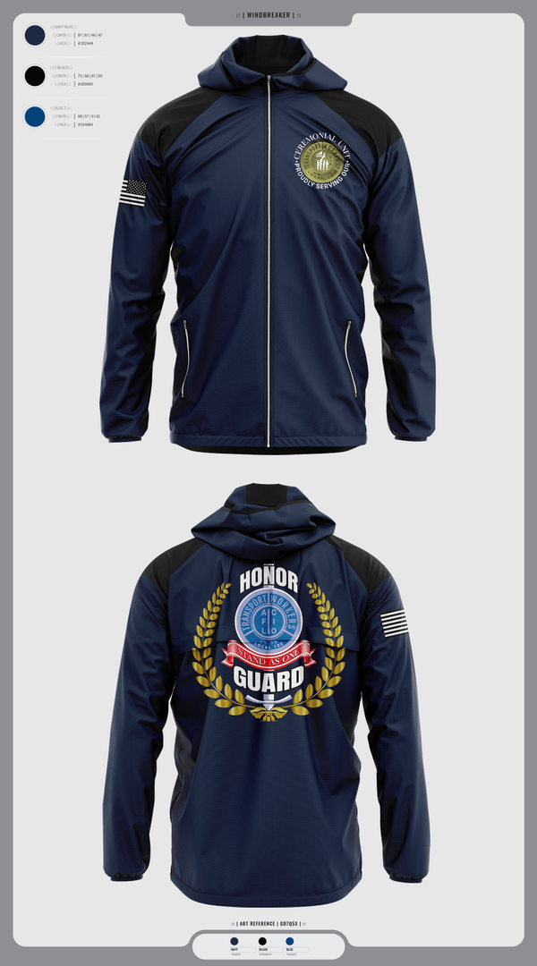 Windbreaker, Twu Local 100 Ceremonial Unit & Honor Guard, , Teamtime, Team time, sublimation, custom sports apparel, team uniforms, spirit wear, spiritwear, sports uniforms, custom shirts, team store, custom team store, fundraiser sports, apparel fundraiser