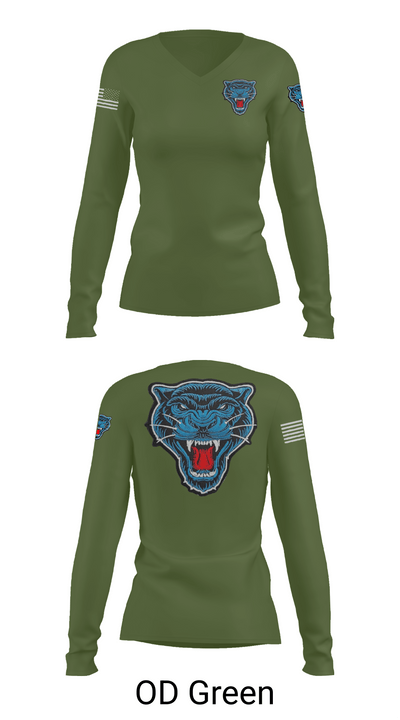 Blue Panthers 97909853 Women's Long Sleeve V-neck Shirt - 57
