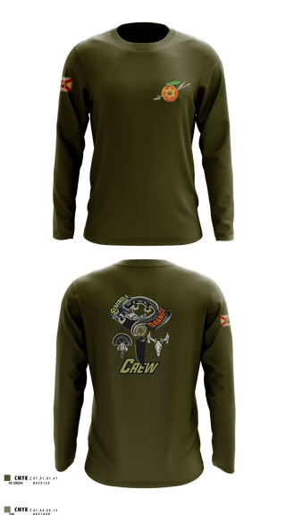 Long Sleeve Performance Shirt, Seminole / Orange Crew, , Teamtime, Team time, sublimation, custom sports apparel, team uniforms, spirit wear, spiritwear, sports uniforms, custom shirts, team store, custom team store, fundraiser sports, apparel fundraiser