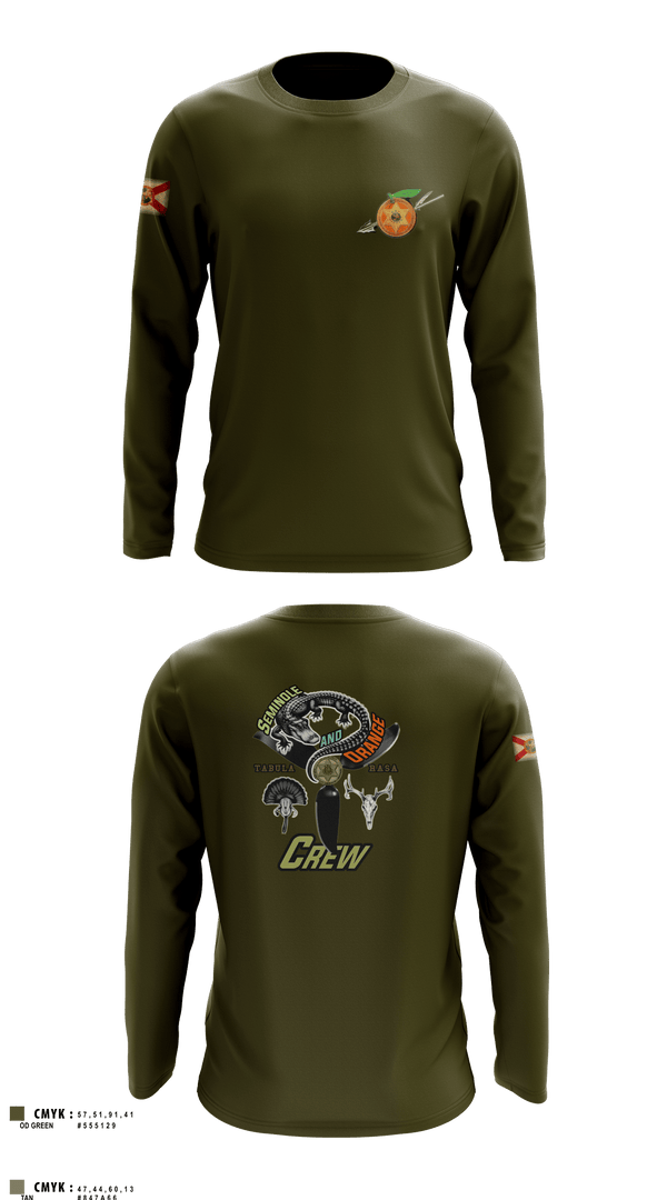 Long Sleeve Performance Shirt, Seminole / Orange Crew, , Teamtime, Team time, sublimation, custom sports apparel, team uniforms, spirit wear, spiritwear, sports uniforms, custom shirts, team store, custom team store, fundraiser sports, apparel fundraiser